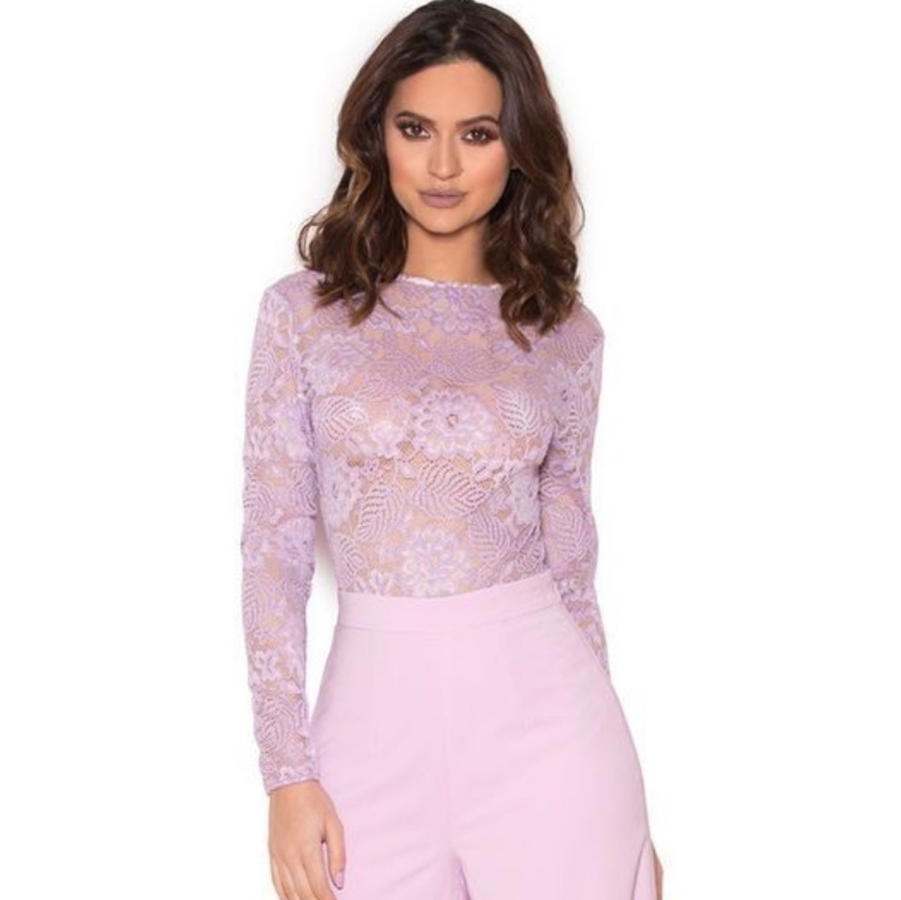 House of CB Lilac Lace Bodysuit